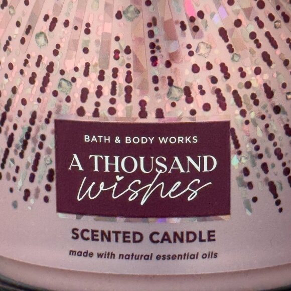 BBW A Thousand Wishes Bath & Body Works 3 Wick Candle - Picture 3 of 10
